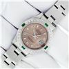 Image 2 : Rolex Ladies Quickset Salmon Arabic & Emerald Diamond Datejust 26MM