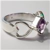 Image 2 : Silver Amethyst Ring (~Size 6.5)(Ring is resizable for $40) (~length 0 inches), Suggested Retail Val