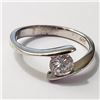 Image 1 : Silver Cubic Zirconia Ring (~Size 6)(Ring is resizable for $40) (~length 0 inches), Suggested Retail