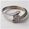 Image 1 : Silver Cubic Zirconia Ring (~Size 6)(Ring is resizable for $40) (~length 0 inches), Suggested Retail