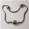 Image 1 : Silver Pandora Style Bracelet (~Size 0) (~length 0 inches) (~weight 14.5g), Suggested Retail Value $