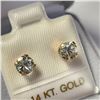 Image 2 : 14K Yellow Gold Aquamarine earrings, Made in Canada, Suggested Retail Value $300