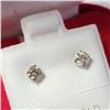 Image 2 : 14K White Gold Diamond(0.28ct) Earrings, Made in Canada, Suggested Retail Value $1200