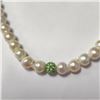 Image 2 : Silver Fresh Water Pearl Cz 17" Necklace, Suggested Retail Value $300