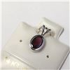 Image 2 : 14K White Gold Garnet 5X7Mm Pendant, Made in Canada, Suggested Retail Value $240