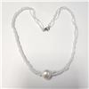 Image 1 : Silver Fresh Water Pearl 16" Necklace, Suggested Retail Value $400