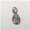 Image 1 : 14K White Gold Diamond(0.05ct) Pendant (~weight 0.63g), Suggested Retail Value $600