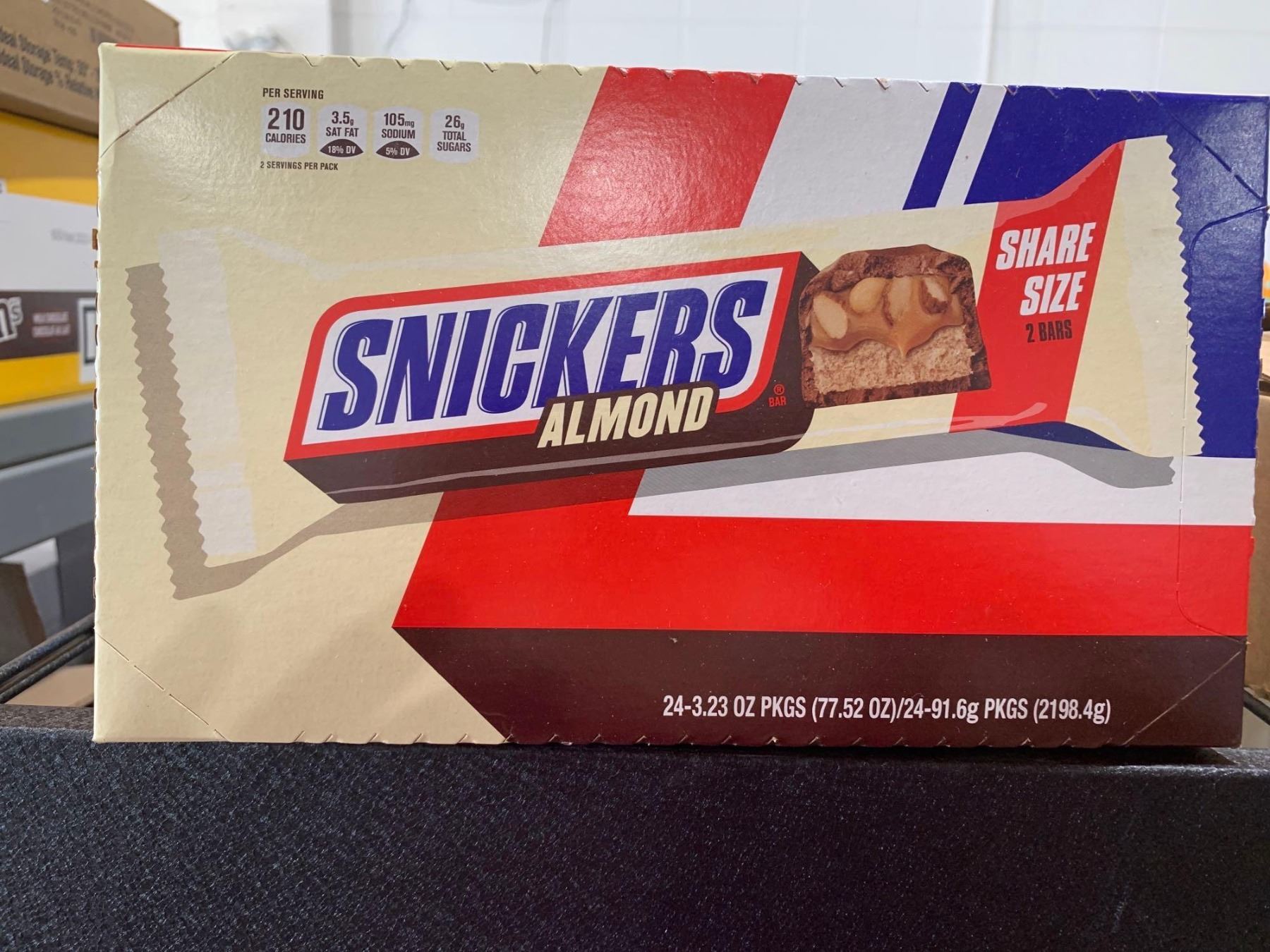 Case Snickers CASE LOT -Snicker Almond Chocolate Bars 24 x 91.6g - A D Auction Depot Inc.