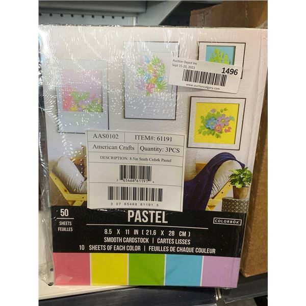 Colorbok Pastel 8.5" x 11" Smooth Cardstock 10 Sheets of ea color 50 Sheets