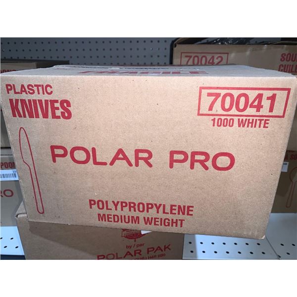 Polar Pro Plastic Knives Medium Weight 1000 White