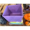 Image 2 : Set of 6 Foldable Fabric Storage Boxes Purple