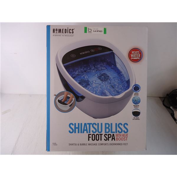 Homedics Shiatsu Bliss Foot Spa with Heat Boost-working