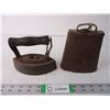 Image 1 : Vintage Cast Iron and Large Cow Bell