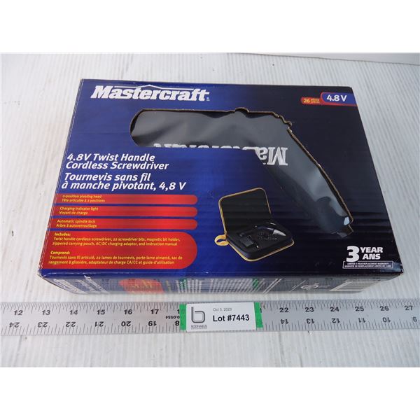 Mastercraft 4.8V Twist Handle Cordless Screwdriver