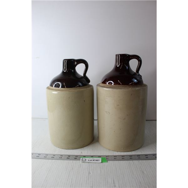 (2) Crock Jugs