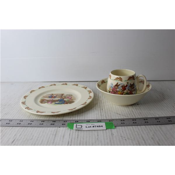 Bunnykins Plate, Bowl and Mug