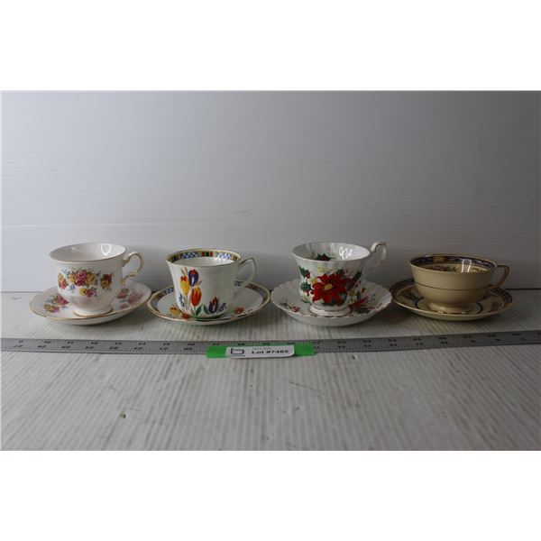 (4) Tea Cups and Saucers - Royal Albert, Royal Vale