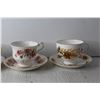 Image 2 : (4) Tea Cups and Saucers - Royal Vale, Queen Anne