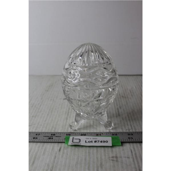 Pinwheel Crystal Footed Candy Dish