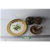 Image 1 : Decorative Plate, Ceramic Jars and Candle Holder
