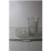 Image 1 : Pinwheel Crystal Vase and Bowl