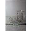 Image 2 : Pinwheel Crystal Vase and Bowl