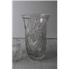 Image 3 : Pinwheel Crystal Vase and Bowl