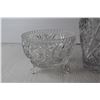 Image 3 : Pinwheel Crystal Vase and Footed Bowl