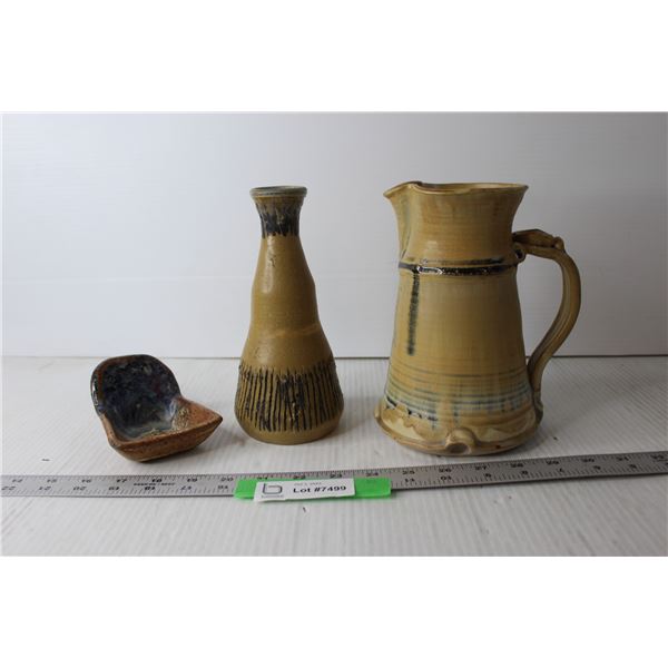 Ceramic Pitcher, Vase and Misc.