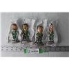 Image 1 : (4) Miniature Saskatchewan Roughriders Bobble Heads (NIB)