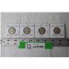Image 1 : (4) Silver 1968 Canadian Quarters