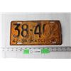 Image 1 : 1942 Saskatchewan License Plate