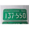 Image 3 : (2) 1969 Saskatchewan License Plates