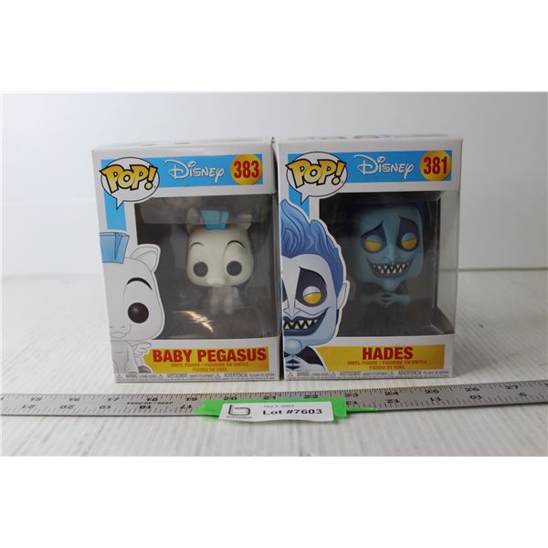 (2) Funko POP! Figurines -Disney Hercules- Hades and Baby Pegasus