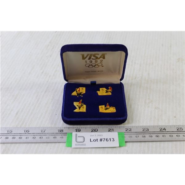 1992 Visa Olympic Pins in Case