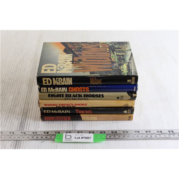 (6) Books by Ed McBain - Widows, Ghosts, Eight Black Horses