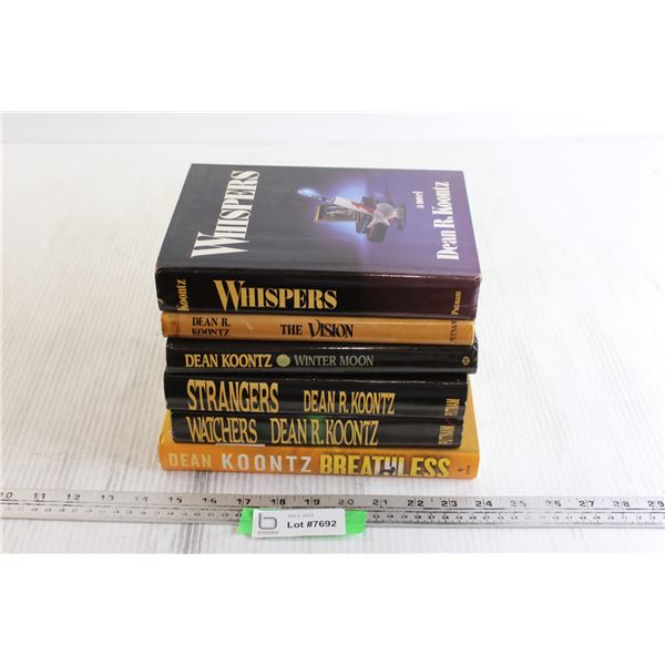 (6) Books by Dean R. Koontz - Whispers, Watchers, Strangers