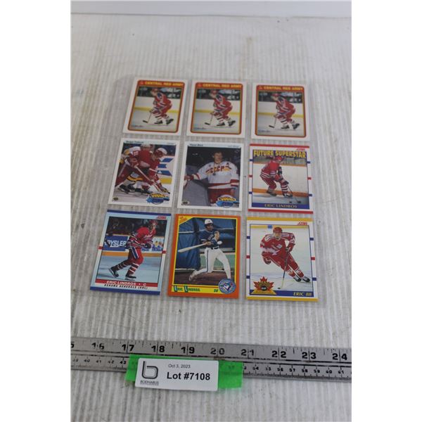 (9) Assorted NHL Rookies - Bure, Lindros, Fedorov