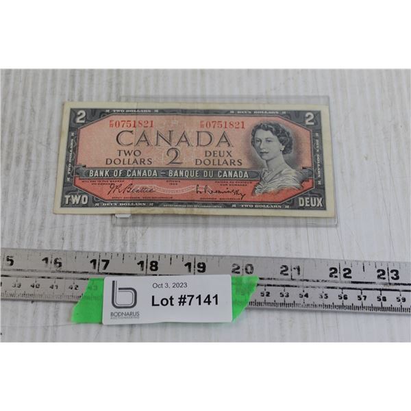 1954 Canadian $2 Bill