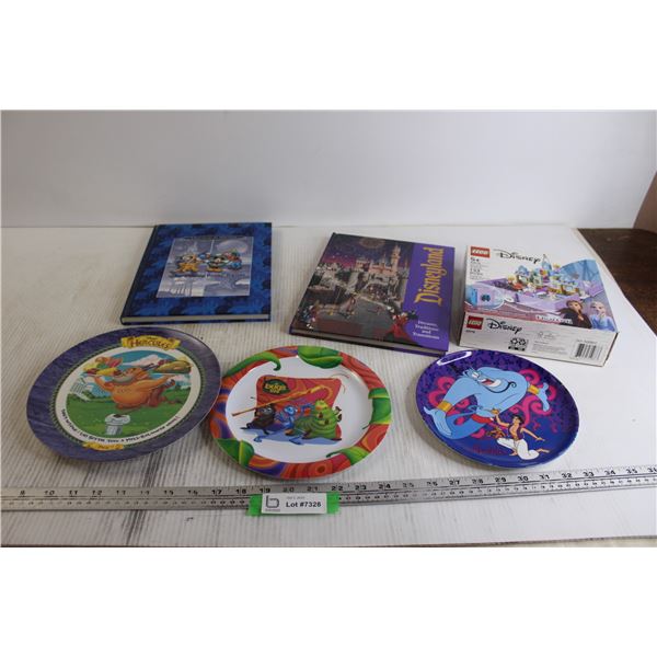 Lego Disney Frozen II Set - Sealed, Walt Disney World Resort Book, Disneyland Book, (3) Disney Plate