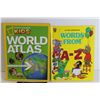 Image 2 : (4) Kids Books - National Geographic Kids World Atlas, Words from A-Z, The Adventures of Kung Fu Rob