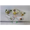 Image 1 : Morris Ceramic Tea Set (lid missing) - (2) Ceramic Souvenir Spoons