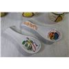 Image 2 : Morris Ceramic Tea Set (lid missing) - (2) Ceramic Souvenir Spoons