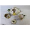 Image 4 : Morris Ceramic Tea Set (lid missing) - (2) Ceramic Souvenir Spoons