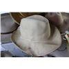 Image 2 : U.S. Postal Service Basket - (7) Vintage Hats - (1) Pair of Ladies Shoes (size8)