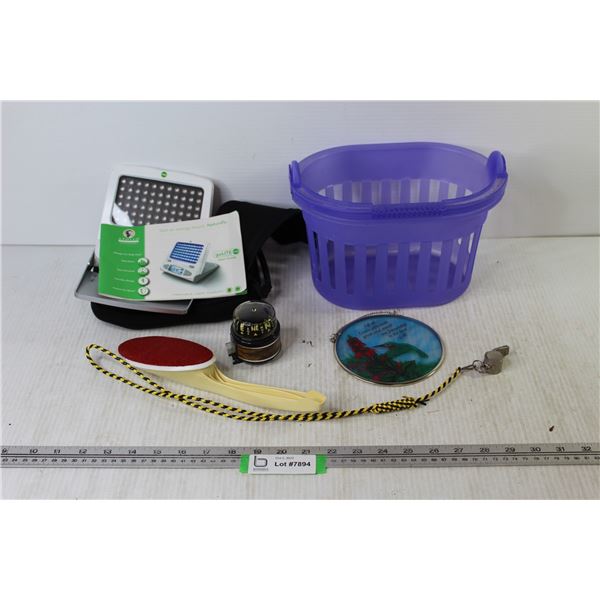 Go Light Energy Booster (untested) - Plastic Basket - Compass - Lint Brush - ACME Whistle - Religiou