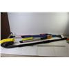 Image 1 : (2) Wind Shield Ice Scrapers - Brush w/Extendable - Squeegee w/Extendable Handle