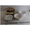 Image 1 : (3) Soup Plates, (2) Casserole Dishes