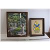 Image 1 : (2) Framed Wall Art Pieces - 18" x 22", 13 3/4" x 17"