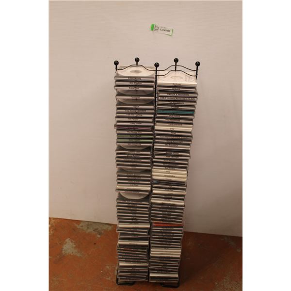 * Wire CD Rack with Assorted CDs - 39